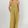 Hot Worth Collective Adeline Pleated Jumpsuit in Olive