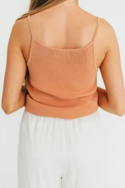 Discount Worth Collective Alanna Knit Cami in Dusty Coral