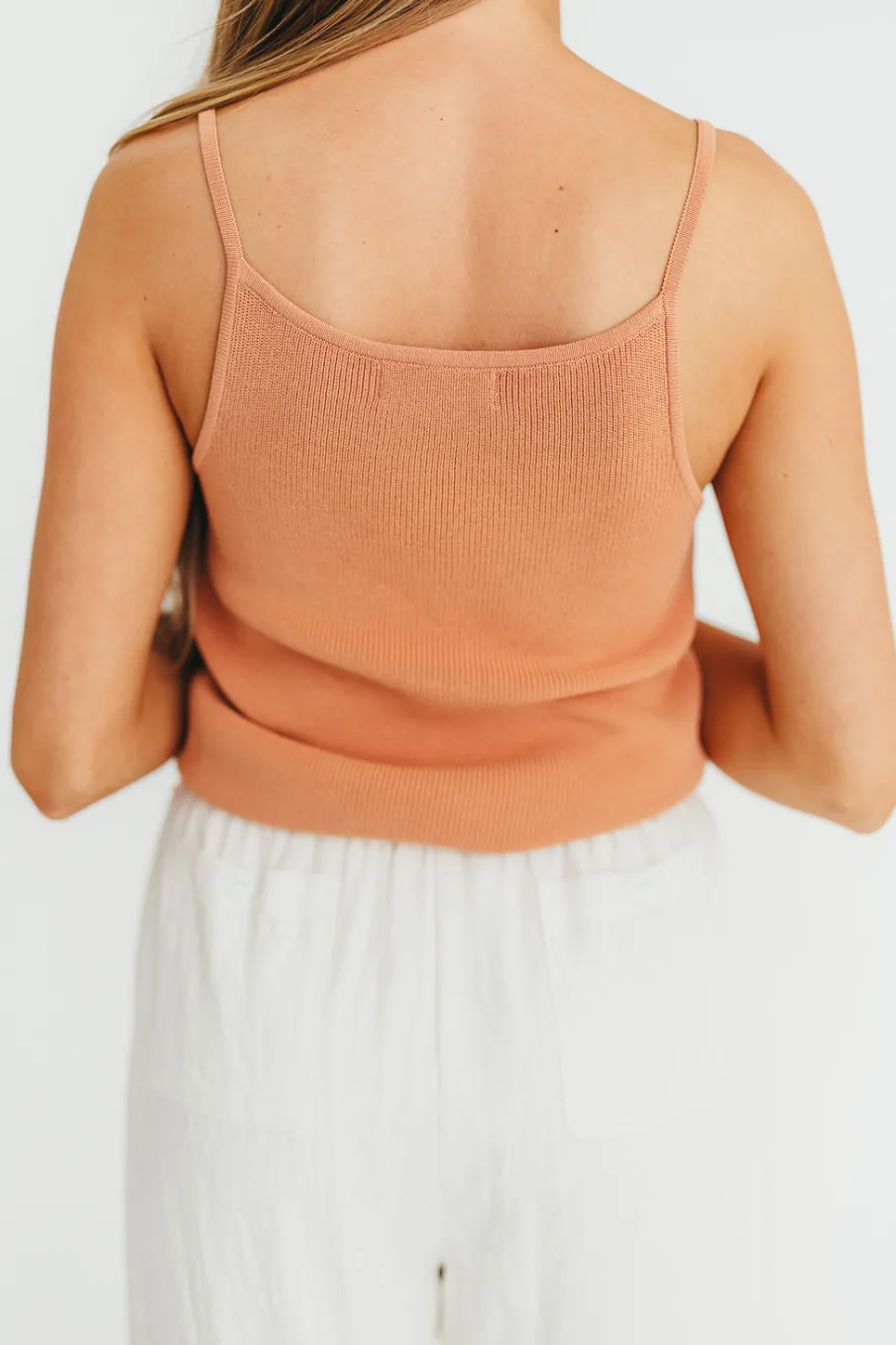 Discount Worth Collective Alanna Knit Cami in Dusty Coral