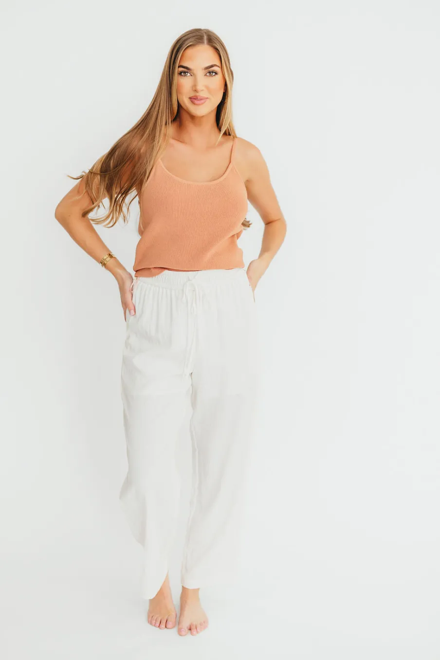 Discount Worth Collective Alanna Knit Cami in Dusty Coral