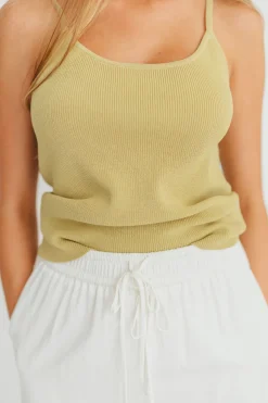 Best Worth Collective Alanna Knit Cami in Vintage Mustard