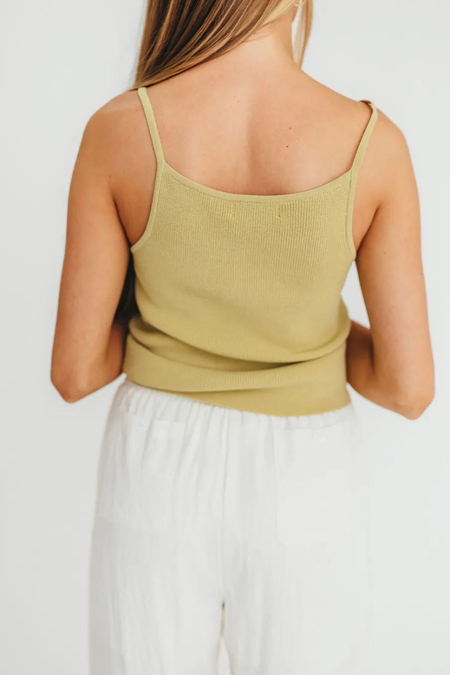 Best Worth Collective Alanna Knit Cami in Vintage Mustard