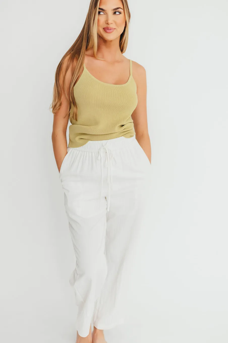 Best Worth Collective Alanna Knit Cami in Vintage Mustard