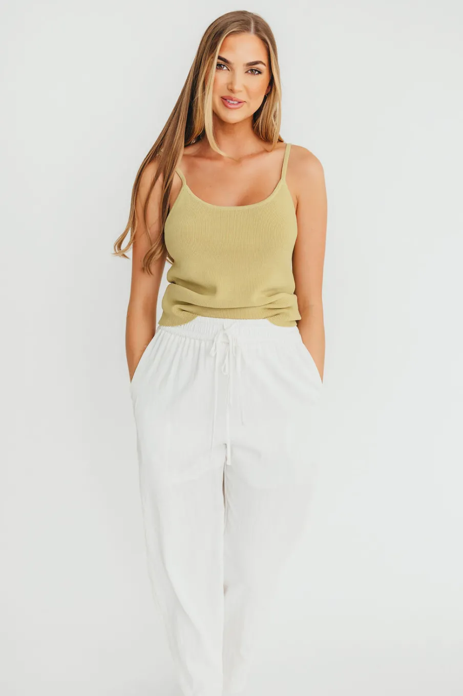 Best Worth Collective Alanna Knit Cami in Vintage Mustard