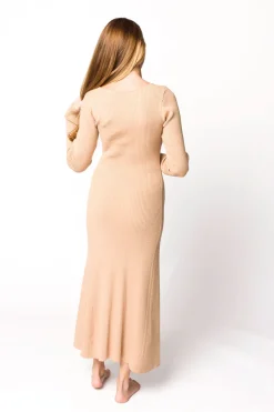 Sale Worth Collective Alison Knit Sweater Maxi Dress in Almond