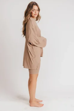 Outlet Worth Collective All Weekend Long Set - Long Sleeves - in Biscotti