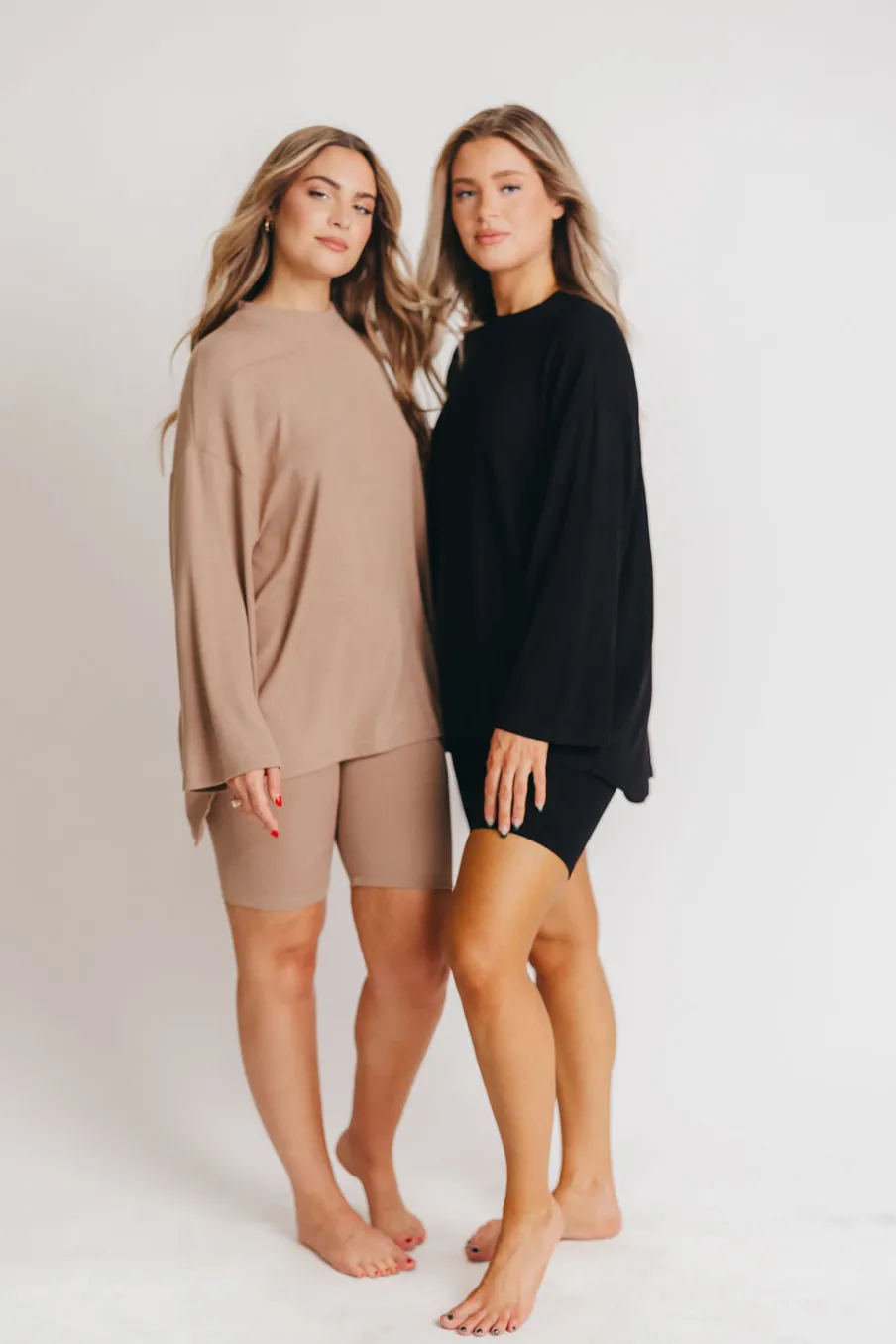 Outlet Worth Collective All Weekend Long Set - Long Sleeves - in Biscotti