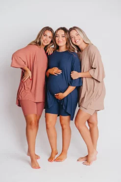 New Worth Collective All Weekend Long Set - Short Sleeves - in Blush