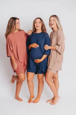 New Worth Collective All Weekend Long Set - Short Sleeves - in Blush