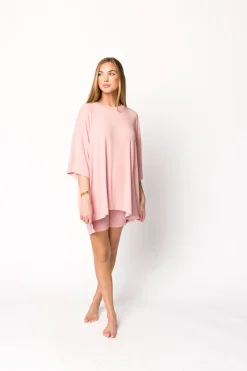 Clearance Worth Collective All Weekend Long Set - Short Sleeves - in Perfect Pink