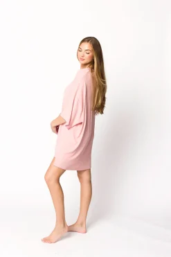 Clearance Worth Collective All Weekend Long Set - Short Sleeves - in Perfect Pink