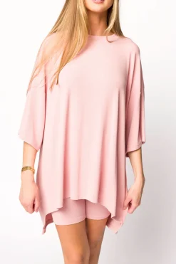 Clearance Worth Collective All Weekend Long Set - Short Sleeves - in Perfect Pink