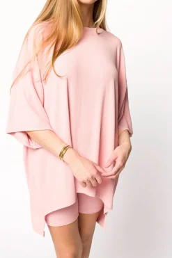 Clearance Worth Collective All Weekend Long Set - Short Sleeves - in Perfect Pink