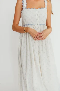 Outlet Worth Collective Amber Maxi Dress in Baby Blue - Nursing Friendly
