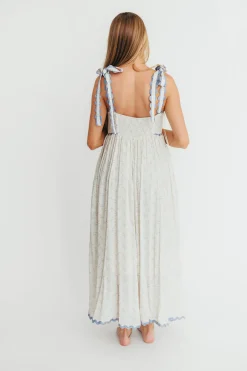 Outlet Worth Collective Amber Maxi Dress in Baby Blue - Nursing Friendly