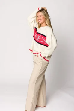 Online Worth Collective Apres Pullover Sweater Top in Cream