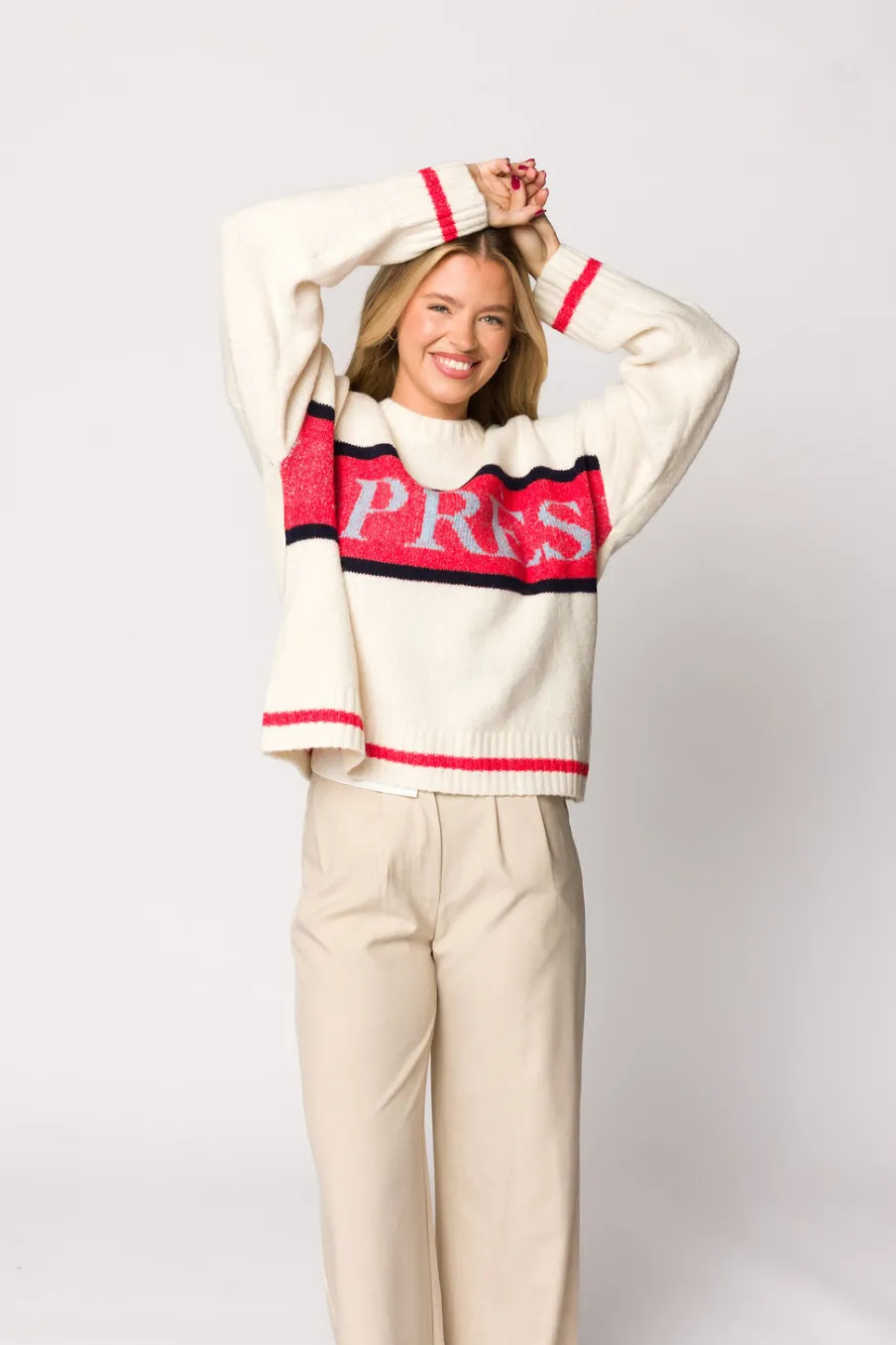 Online Worth Collective Apres Pullover Sweater Top in Cream
