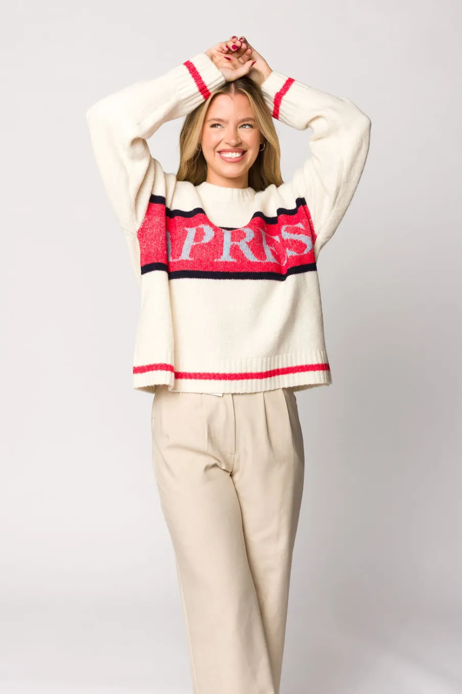 Online Worth Collective Apres Pullover Sweater Top in Cream
