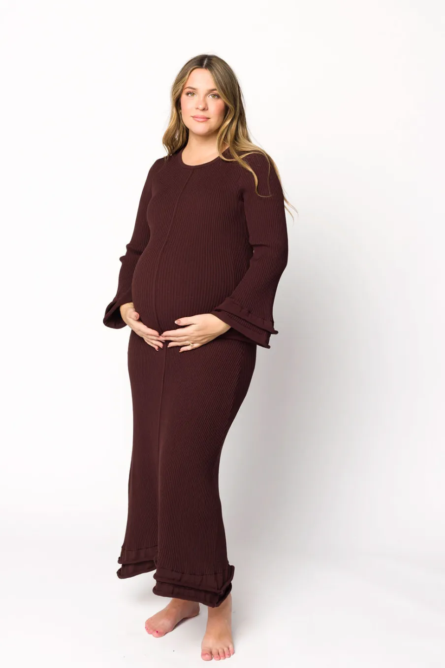 Best Worth Collective Arlet Dress in Brown - Bump Friendly