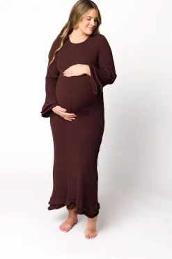 Best Worth Collective Arlet Dress in Brown - Bump Friendly
