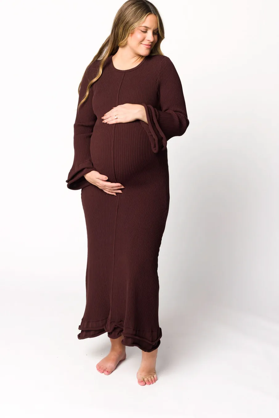 Best Worth Collective Arlet Dress in Brown - Bump Friendly