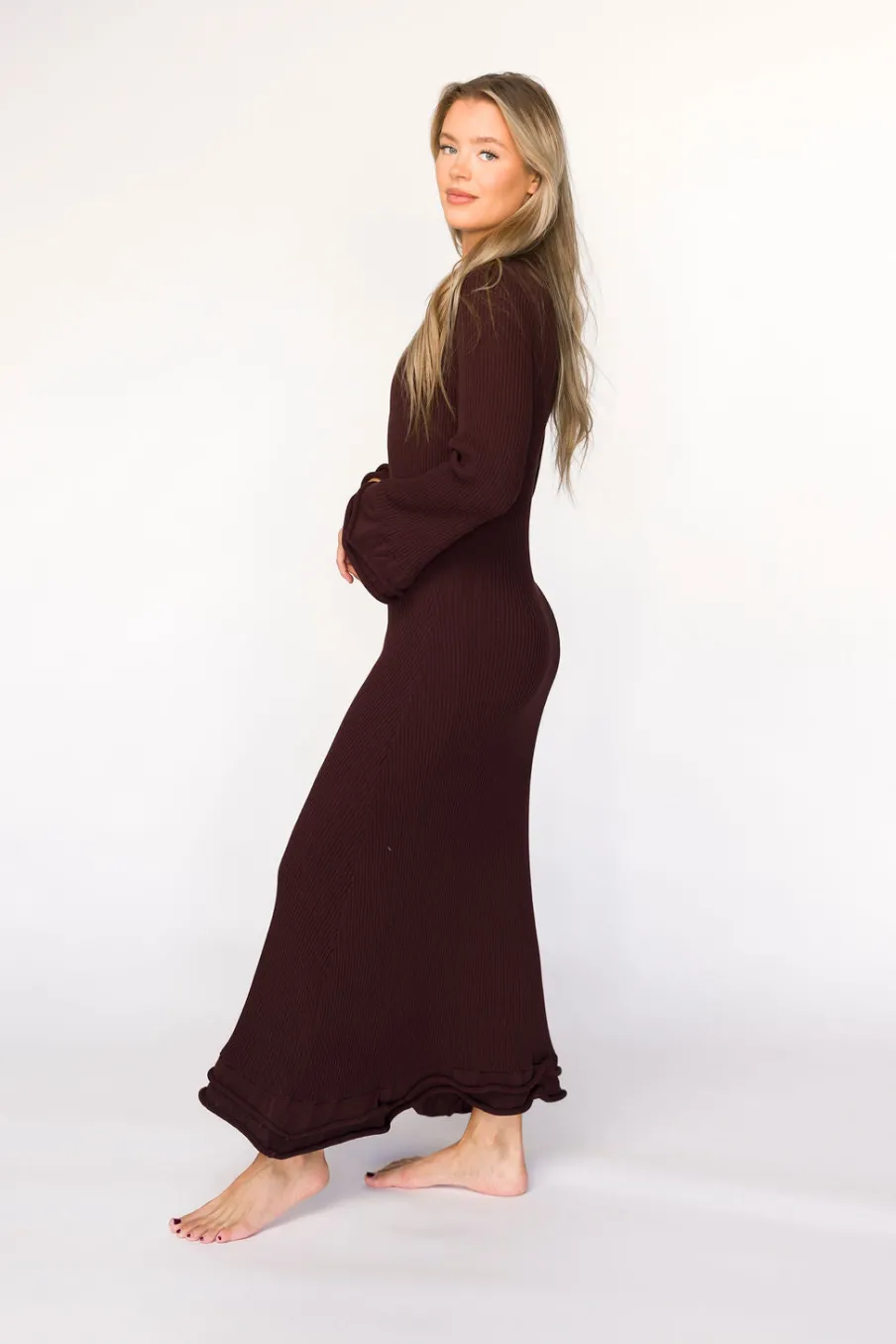 Best Worth Collective Arlet Dress in Brown - Bump Friendly