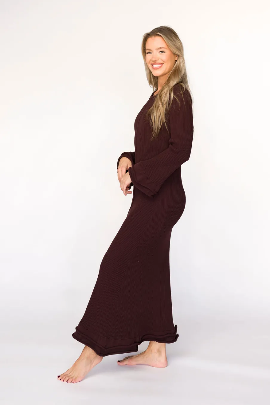 Best Worth Collective Arlet Dress in Brown - Bump Friendly