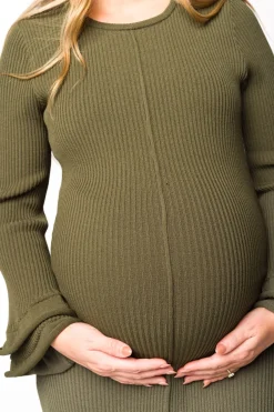 Online Worth Collective Arlet Dress in Olive - Bump Friendly