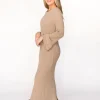 Outlet Worth Collective Arlet Dress in Taupe - Bump Friendly