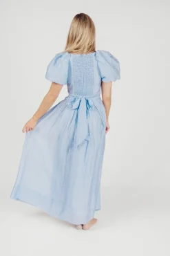 Clearance Worth Collective ASTR Linette Jacquard Midi Dress in Blue