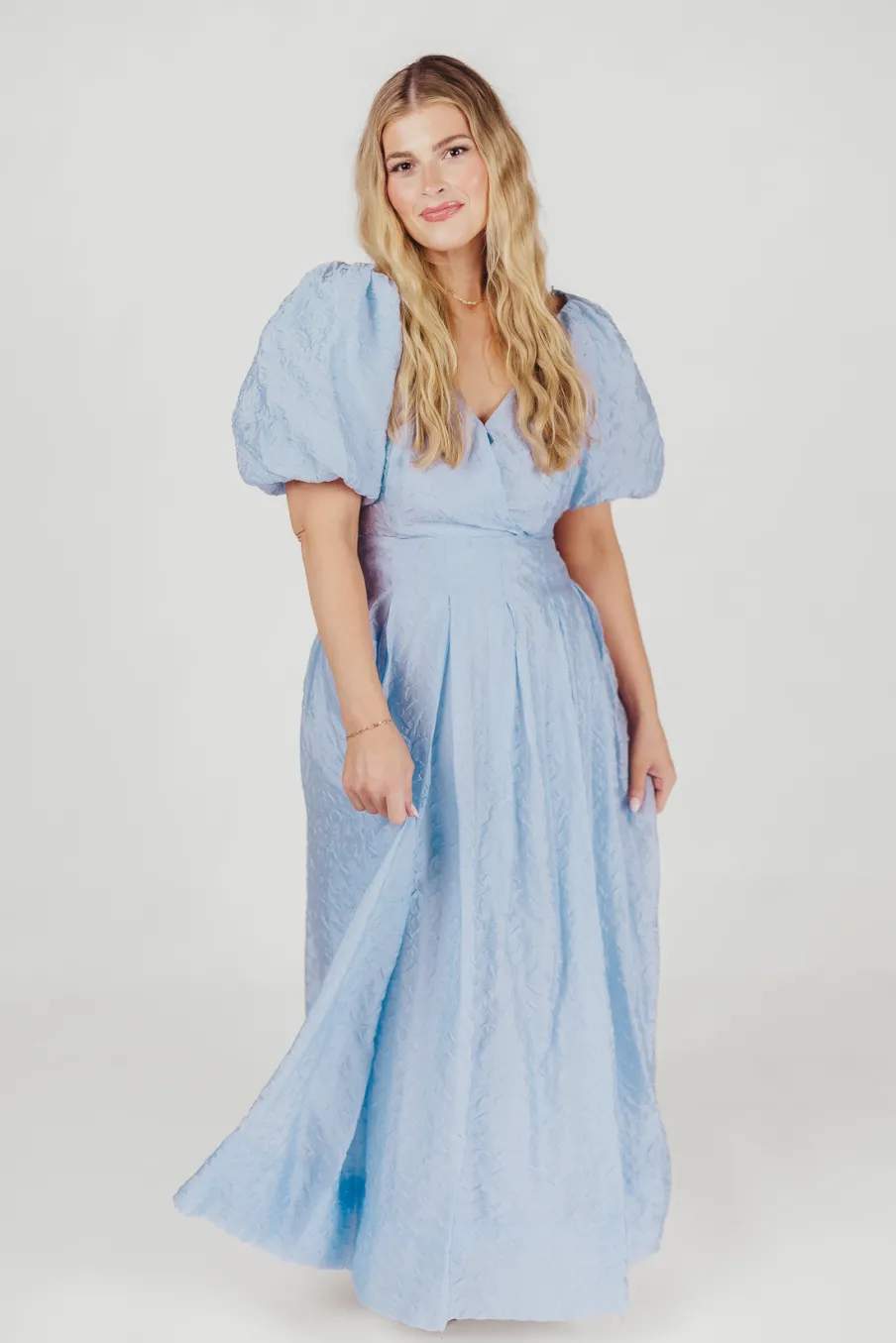 Clearance Worth Collective ASTR Linette Jacquard Midi Dress in Blue