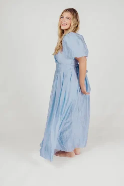 Clearance Worth Collective ASTR Linette Jacquard Midi Dress in Blue