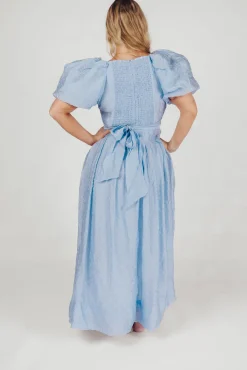 Clearance Worth Collective ASTR Linette Jacquard Midi Dress in Blue