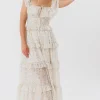 New Worth Collective Astrid Ruffle Detail Maxi Dress in Yellow Floral *FULLY LINED* - Bump
