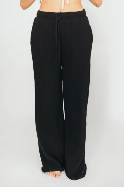 New Worth Collective Aurelie 100% Organic Cotton Pants in Black