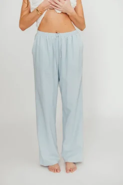 Best Worth Collective Avani Wide Leg Pants in Powder Blue
