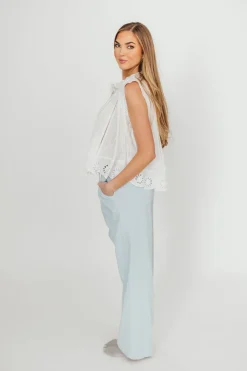 Best Worth Collective Avani Wide Leg Pants in Powder Blue
