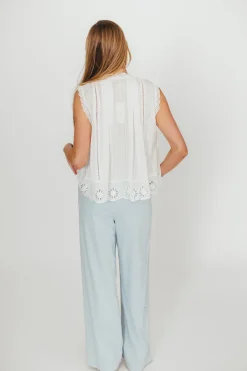 Best Worth Collective Avani Wide Leg Pants in Powder Blue