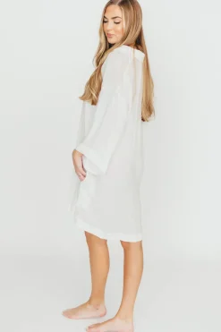 Fashion Worth Collective Azari Oversized Button Down Shirt in White - Nursing Friendly