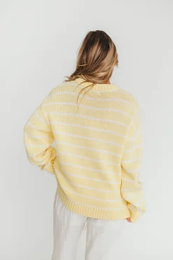 Sale Worth Collective Bayside Sweater in Banana Stripe (Restocking End of May)