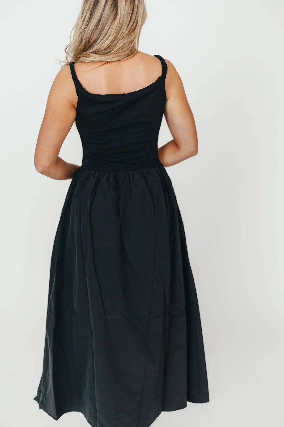 Sale Worth Collective Bethany Off-Shoulder Midi Dress in Black