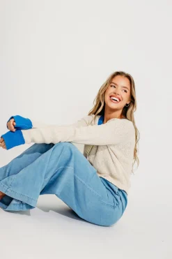 Clearance Worth Collective Bleu Marie Cardigan in Taupe Blue