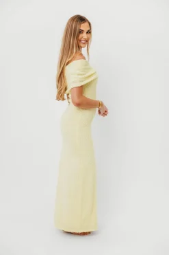 Fashion Worth Collective Brit Maxi Dress in Butter Yellow *PRE-ORDER*