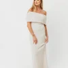Hot Worth Collective Brit Maxi Dress in Cream