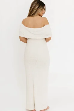 Hot Worth Collective Brit Maxi Dress in Cream