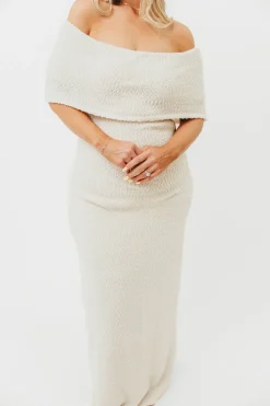 Hot Worth Collective Brit Maxi Dress in Cream