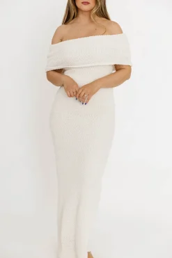 Hot Worth Collective Brit Maxi Dress in Cream