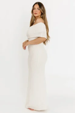 Hot Worth Collective Brit Maxi Dress in Cream