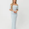Fashion Worth Collective Brit Maxi Dress in Dusty Blue *PRE-ORDER*