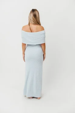 Fashion Worth Collective Brit Maxi Dress in Dusty Blue *PRE-ORDER*